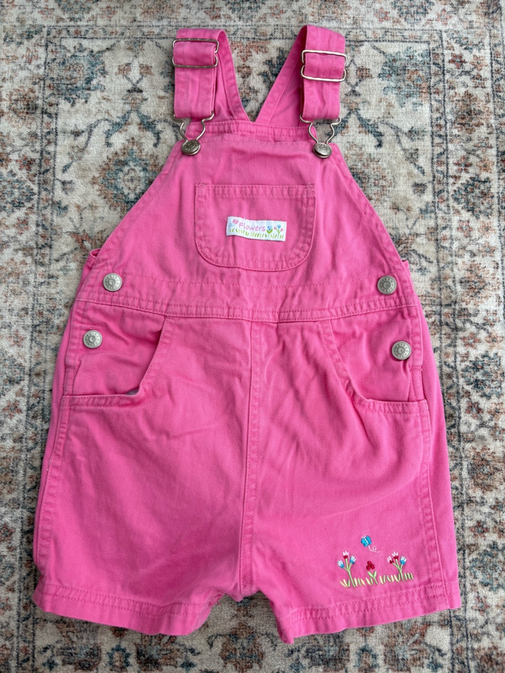Vintage Circo 18M Pink Shortsall Overall Dungaree One Piece Girls